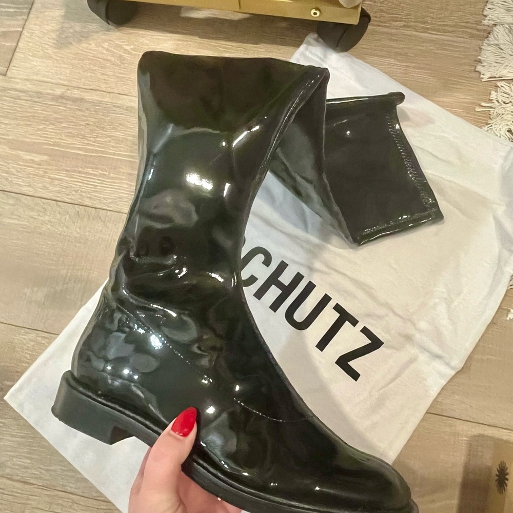SCHUTZ Glossy Black Women's Boots